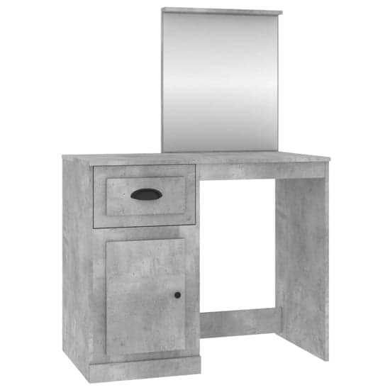 Carpi Wooden Dressing Table With Mirror In Concrete Effect_3