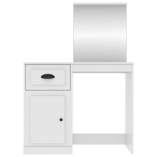 Carpi Wooden Dressing Table With Mirror In White_4