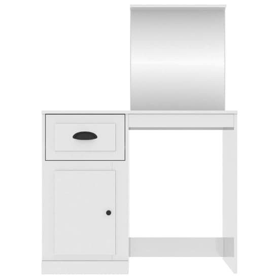 Carpi High Gloss Dressing Table With Mirror In White_4