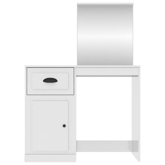 Carpi High Gloss Dressing Table With Mirror In White Furniture in Fashion