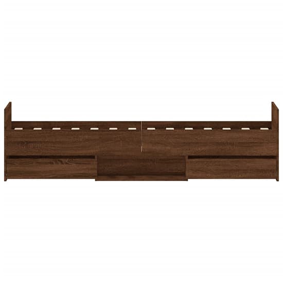 Carpi Wooden Single Bed With 4 Drawers in Brown Oak_5