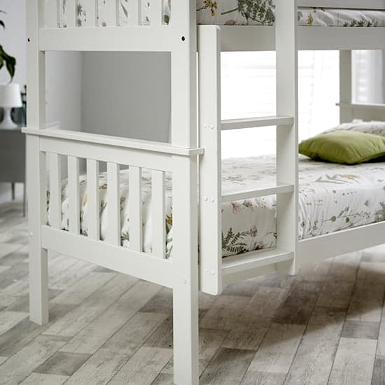 Carra Wooden Single Bunk Bed In White_3
