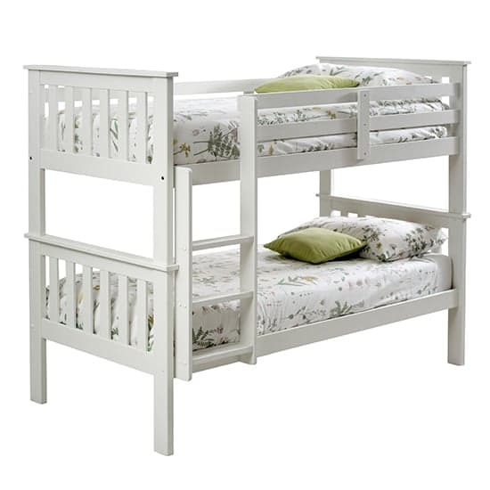 Carra Wooden Single Bunk Bed In White_4