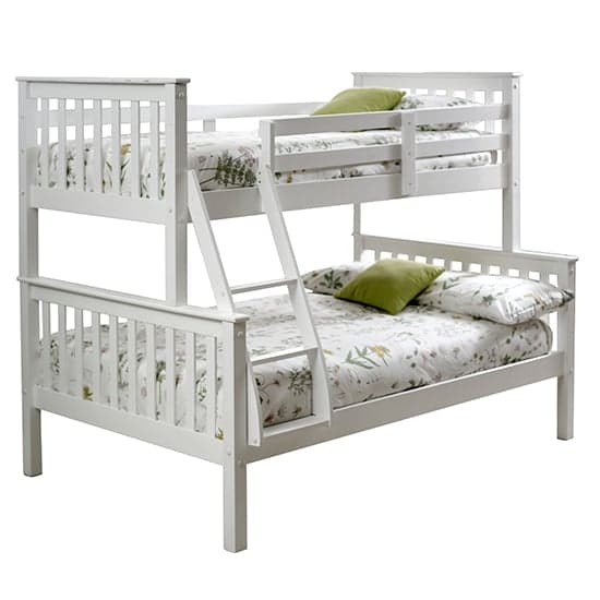 Carra Wooden Triple Bunk Bed In White_3