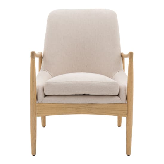 Carrara Fabric Armchair With Wooden Frame In Natural_3