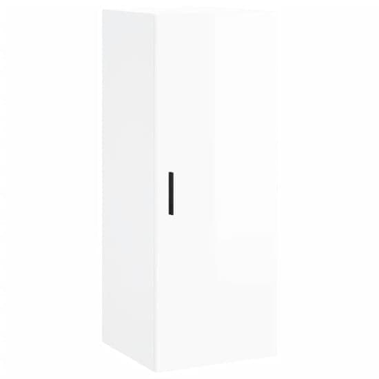 Carrara High Gloss Wall Mounted Storage Cabinet In White_2