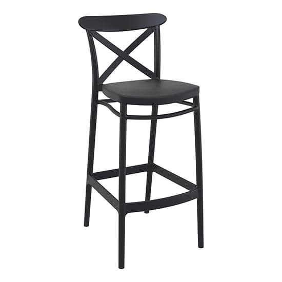 Carson Black Polypropylene And Glass Fiber Bar Chairs In Pair_2