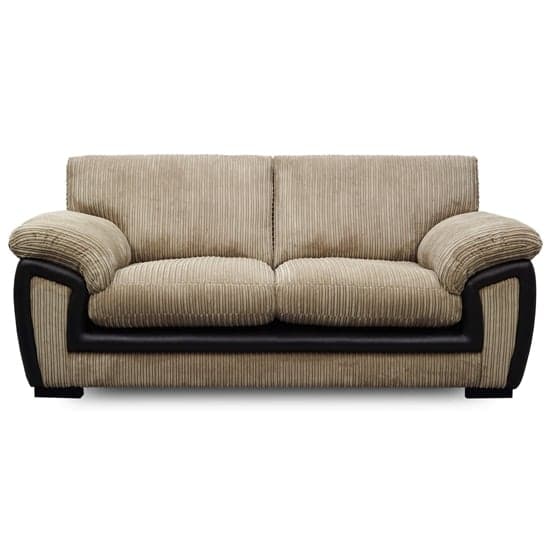 Carson Fabric 3 Seater Sofa In Beige And Brown_2