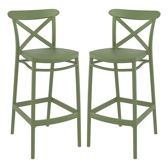 Carson Green Polypropylene And Glass Fiber Bar Chairs In Pair_1