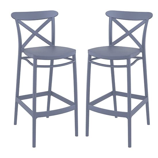 Carson Grey Polypropylene And Glass Fiber Bar Chairs In Pair_1