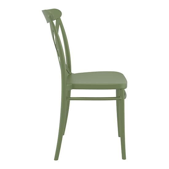 Carson Polypropylene And Glass Fiber Dining Chair In Olive Green_3
