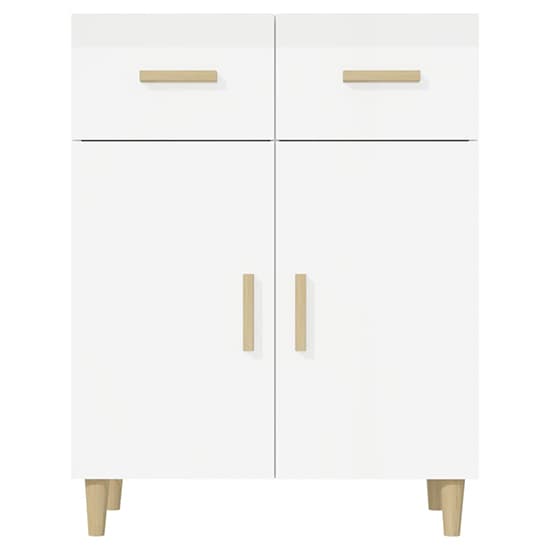Cartier High Gloss Sideboard With 2 Doors 2 Drawers In White_4