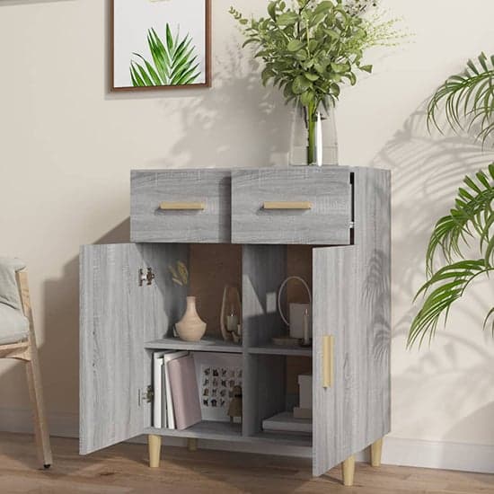 Cartier Sideboard With 2 Doors 2 Drawers In Grey Sonoma Oak_2