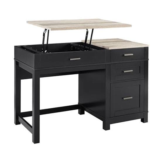 Carvers Wooden Lift Top Laptop Desk In Black And Oak_3