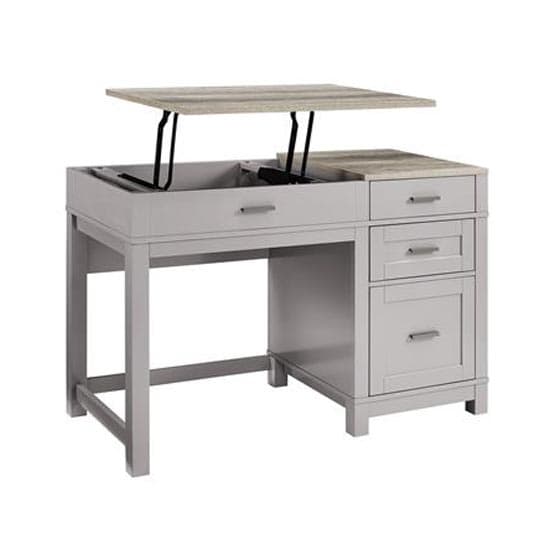 Carvers Wooden Lift Top Laptop Desk In Grey And Oak_3