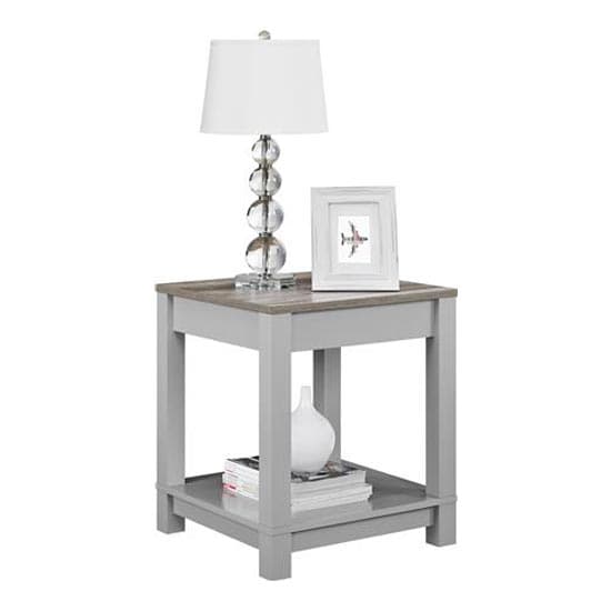 Carvers Wooden End Table In Grey And Oak_2