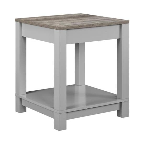 Carvers Wooden End Table In Grey And Oak_3