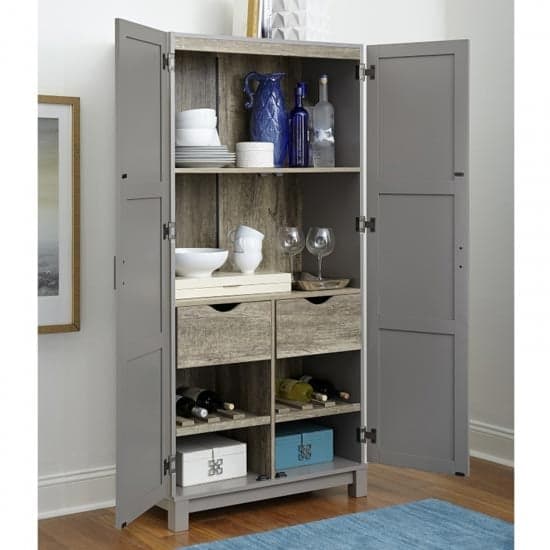 Carvers Wooden Storage Cabinet In Grey And Oak_2