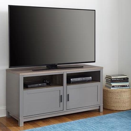 Carvers Wooden TV Stand In Grey And Oak_1