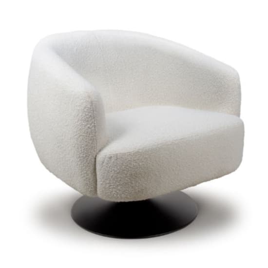Cary Fabric Lounge Chair In Ivory With Black Trumpet Base_1
