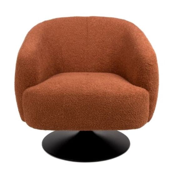 Cary Fabric Lounge Chair In Rust With Black Trumpet Base_2