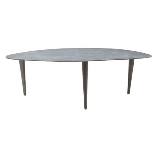 Casa Oval Aluminum Coffee Table In Grey_2