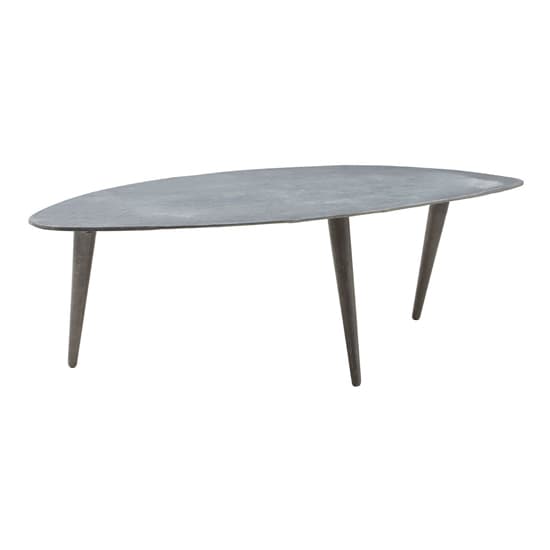 Casa Oval Aluminum Coffee Table In Grey_3