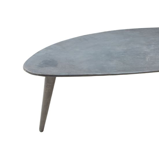 Casa Oval Aluminum Coffee Table In Grey_5