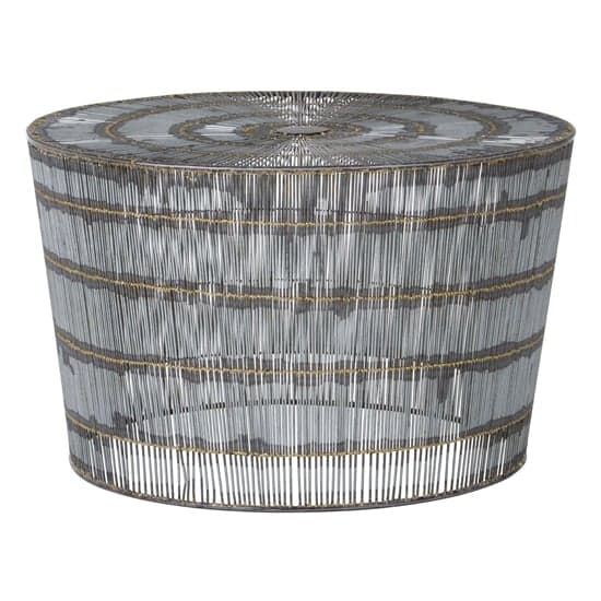 Casa Round Metal Coffee Table In Natural_3