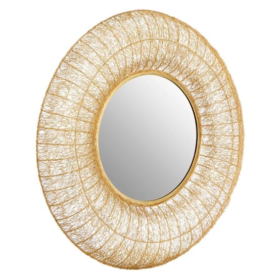 Casa Round Wall Mirror In Gold Metal Frame_2