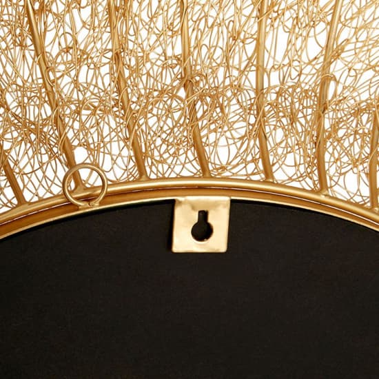 Casa Round Wall Mirror In Gold Metal Frame_4