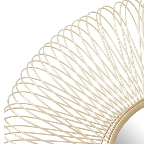 Casa Round Wall Mirror In Gold Twisted Wired Frame_3