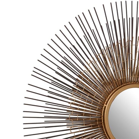 Casa Round Wall Mirror In Nickel And Bronze Metal Frame_3