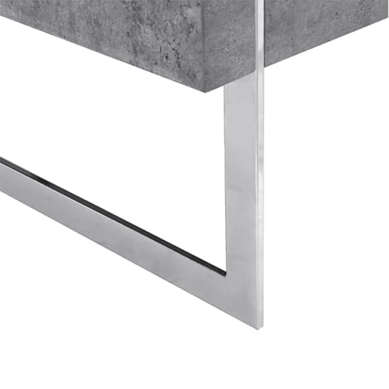 Casa Wooden Coffee Table With 1 Drawer In Concrete Effect_8