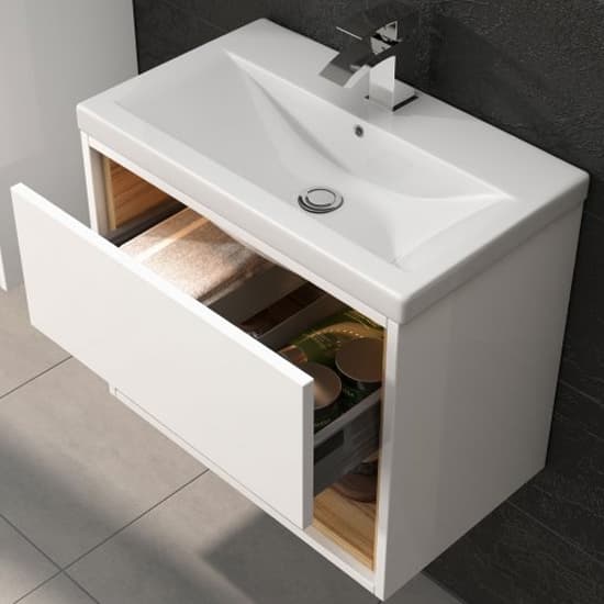 Casita 50cm Wall Vanity With Mid Edged Basin In Gloss White_3