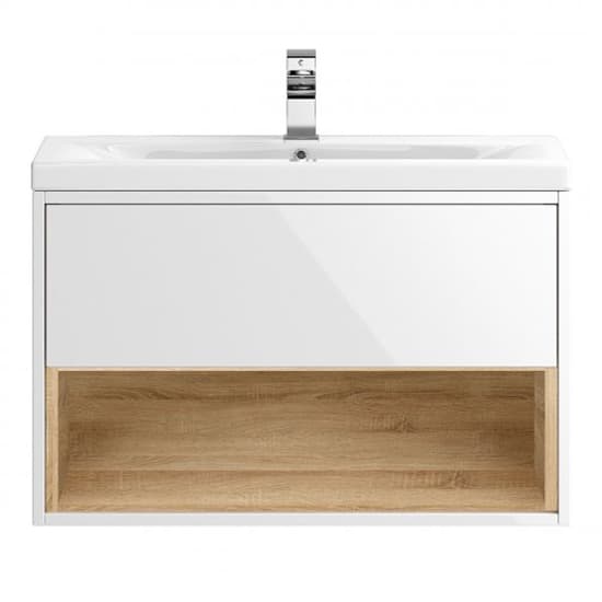 Casita 80cm Wall Vanity With Thin Edged Basin In Gloss White_1