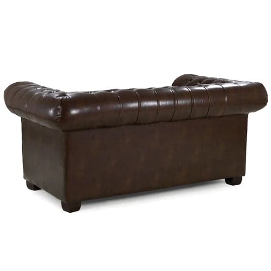 Caskey Bonded Leather 2 Seater Sofa In Antique Brown_2