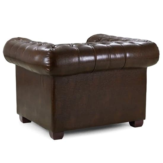 Caskey Bonded Leather Armchair In Antique Brown_2