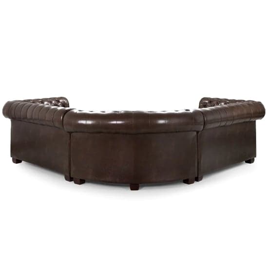 Caskey Bonded Leather Corner Sofa In Antique Brown_2