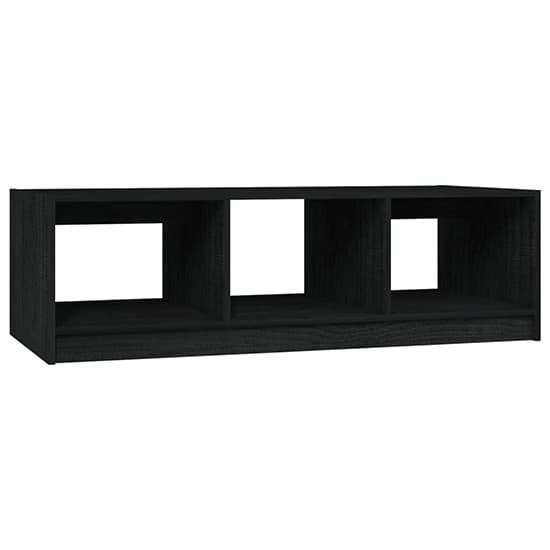 Cason Solid Pinewood Coffee Table With 2 Shelves In Black_2