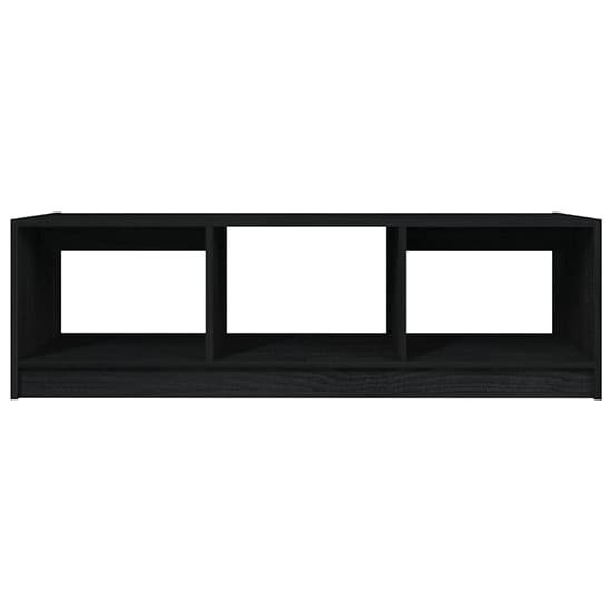 Cason Solid Pinewood Coffee Table With 2 Shelves In Black_3