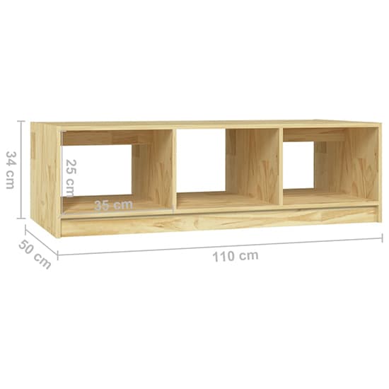 Cason Solid Pinewood Coffee Table With 2 Shelves In Natural_4