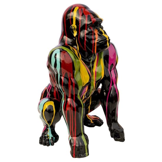 Casper Gorilla Sculpture In Black And Multicolored_2