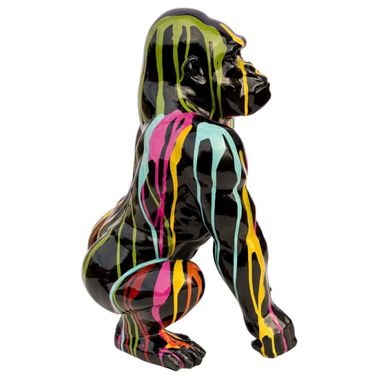 Casper Gorilla Sculpture In Black And Multicolored_4