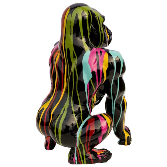 Casper Gorilla Sculpture In Black And Multicolored_5