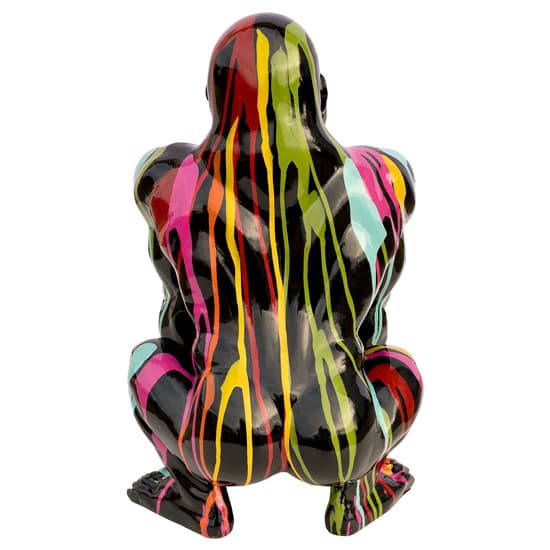 Casper Gorilla Sculpture In Black And Multicolored_6