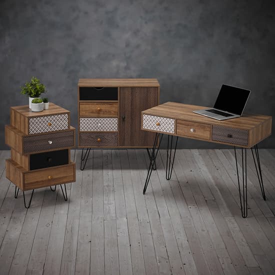 Cassava Wooden Sideboard With Black Legs In Brown_3