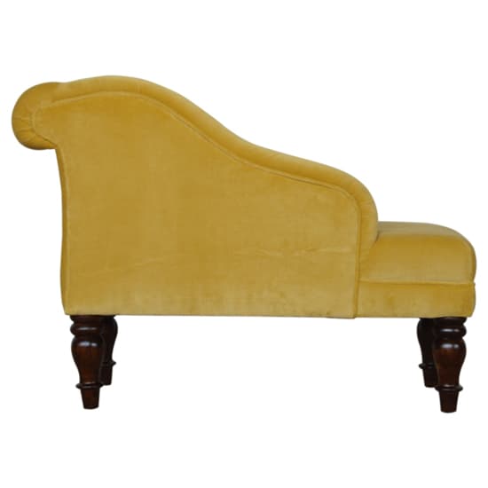 Cassia Velvet Lounge Chaise Chair In Mustard_4