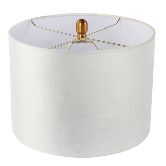 Cassis Cream Velvet Shade Table Lamp With White Marble Base_5
