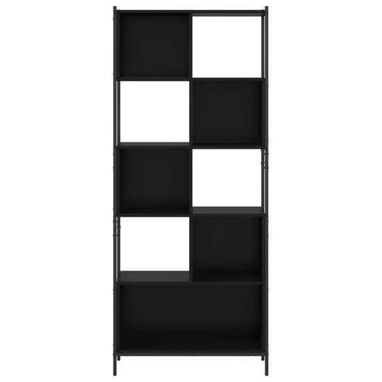 Cassis Wooden Bookcase With 5 Shelves In Black_3